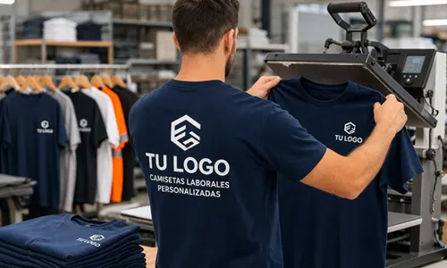 Camisetas de trabajo personalizadas con logo para empresas y equipos profesionales