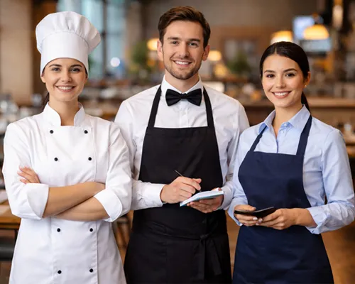 uniformes de trabajo para restaurantes y hostelería con personal profesional