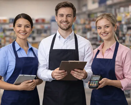 ropa laboral para comercios y retail con uniformes personalizados para empleados